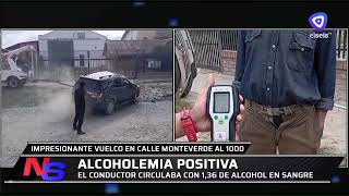 El conductor de una camioneta volcó y dio positivo en el test de alcoholemia [upl. by Zhang]