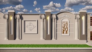 Beautiful Boundary Wall Design  Parda Wall Design  AL Rehman Architects [upl. by Drusie]