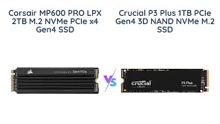 Corsair MP600 PRO LPX vs Crucial P3 Plus  Which is Better [upl. by Eisinger]