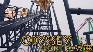 Fantasy Island Odyssey Roller Coaster Front Row POV 4k Skegness [upl. by Atinot]