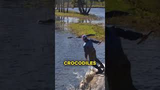 Close Encounter With Crocodile 🐊😳 [upl. by Nahamas]