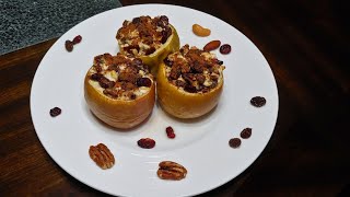 BAKED APPLES  EASY STUFFED APPLES  COTTAGE CHEESE DESSERT  shorts [upl. by Alper]