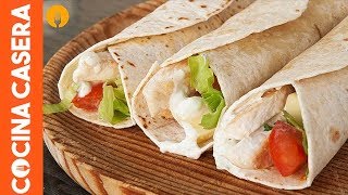 Wraps de pollo a la plancha [upl. by Bruell]