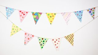 Cómo crear banderines de fiesta DIY  Manualidades para fiestas y cumpleaños [upl. by Gnoy]