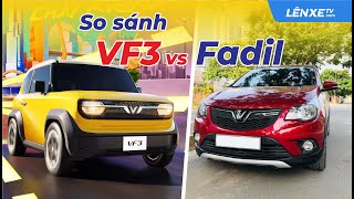 So sánh VinFast VF3 với Fadil xe nào TO hơn [upl. by Aicirtac]