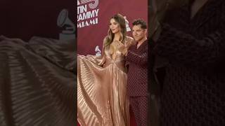 Rosanna zanetti Queen in Zuhair Murad attend with David bisbal at Latin Grammy Awards 2024 [upl. by Anitnas]