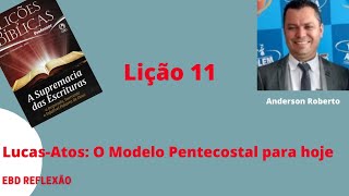 Lição 11 LucasAtos O Modelo Pentecostal para hoje [upl. by Ahsenyt880]