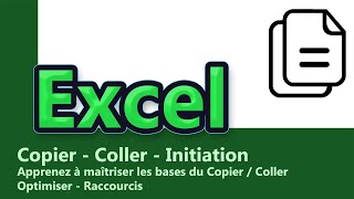 Excel  Copier Coller  Optimiser  Raccourcis  Initiation [upl. by Yticilef349]