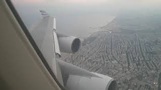 ELAL BOEING 747400 LANDING AT TEL AVIV AIRPORT The leading edge flaps extended sequence [upl. by Kleeman]