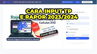 CARA INPUT KD DI ERAPOR TAHUN 20232024  CARA MEMASUKAN TUJUAN PEMBELAJARAN DI ERAPOR SP 20232024 [upl. by Alleen]