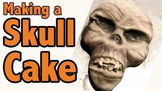 How to Make a Skull Cake for Halloween  Cake Tutorial [upl. by Prakash]