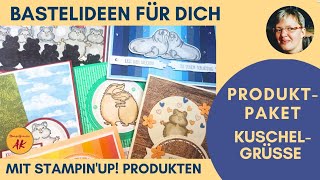 Bastelideen mit dem Produktpaket Kuschelgrüße  Stampin Up Alle meine Anleitungen DIY [upl. by Imas]