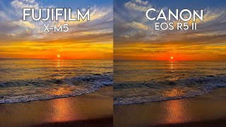 Fujifilm XM5 VS Canon eos R5 II camera test comparison [upl. by Nalahs]