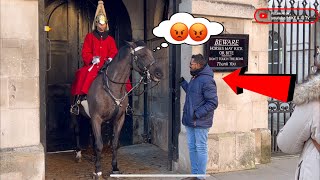 Disrespectful Tourists Provoked the kings Horse Guard [upl. by Atikal226]