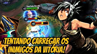 TENTANDO CARREGAR OS INIMIGOS DA VITÓRIA COM MINHA RIVEN LoL Wild Rift [upl. by Pavia239]