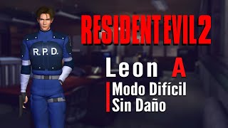 Resident Evil 2 1998  Leon A Difícil Sin Daño Rango S PCJPN [upl. by Cinda532]