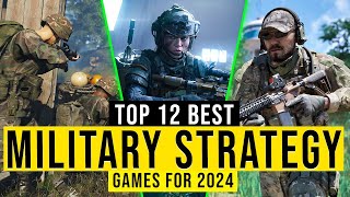 Top 12 Best MILITARY STRATEGY Games To Play In 2024 For PC [upl. by Torbert]