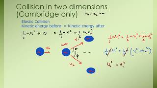 Momentum in Two dimensions A Levels Physics Lecture 33 [upl. by Thorne702]