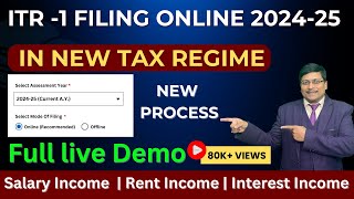 ITR Filing Online 202425  Income Tax Return Filing 202425  ITR 1 Filing online 202425  ITR [upl. by Kcolttam]