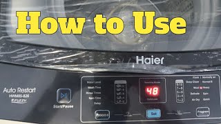 How to Use Haier HWM 85826 top loaded Fully automatic washing Machine  How to operate panel [upl. by Harri]