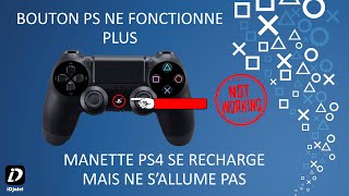 MANETTE PS4 NE SALLUME PAS BOUTON PS NE FONCTIONNE PLUS MANETTE PS4 RECHARGE MAIS NE SALLUME PAS [upl. by Ahsimac180]