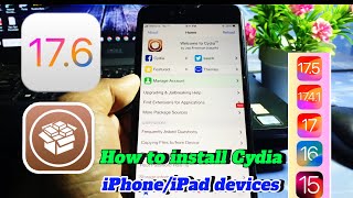 How to install Cydia on iPhoneiPad iOS 176  iOS 150  Palen1x Jailbreak iOS 176  iOS 150 [upl. by Aikram868]