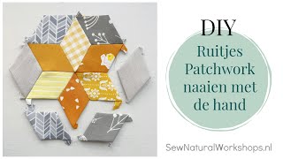 Ruitjes Patchwork naaien met de hand [upl. by Schwab222]