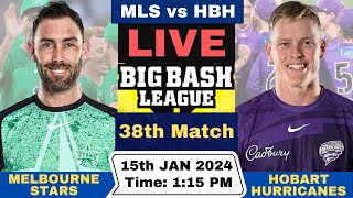 Live Melbourne Stars vs Hobart Hurricanes  MLS vs HBH Live 38th Match T20 Big Bash League 202324 [upl. by Sokcin924]