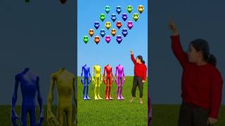 pink red yellow amp blue alien dancing and deepu sakha Correct headmatching gameMagical video funy [upl. by Dranreb]