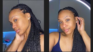 I did 40 inch box braids on my own hair 😮 [upl. by Nooj]