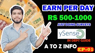 How To Earn From Ysense Website  Ysense App Se Paise Kaise Kamaye  Ysense How To Earn  Ep 01 [upl. by Vachill]