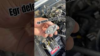 EGR delete on the project Nissan 720 nissan delete pickup truck [upl. by Jacquelin782]