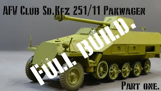 AFV Club Sdkfz 251 build part 1 construction [upl. by Nahgeem378]