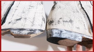 ASMR heelrestore Martin Margiela x HampM painting chelsea boots [upl. by Razec280]