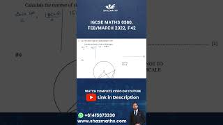 IGCSE Maths 0580 FM 2022 P42 Part 41  Exam Tips amp Solution by ShazMaths igcse igcsemaths [upl. by Tay421]