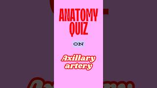 Axillary artery anatomy anatomy quiz by Dr Sam shorts axillaryartery [upl. by Eri]