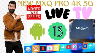 New MXQ Pro 4K 5G 2GB 16GB Android 13 TV Box With Live TV Channels Movies Web Series [upl. by Nilyram285]