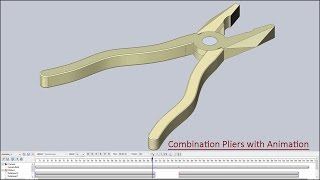 Combination Pliers with Animation Solid Edge Tutorial [upl. by Sheets]