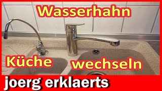 🏡Wasserhahn wechseln montieren Einhebelmischbatterie Grohe DIY Tutorial No364 [upl. by Nalaf]