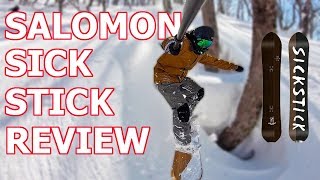 Salomon SickStick Snowboard Review  Japan Treeriding [upl. by Icrad44]