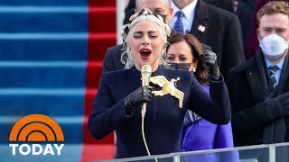 Watch Lady Gaga Perform The National Anthem At Biden’s Inauguration  TODAY [upl. by Emmalynne]