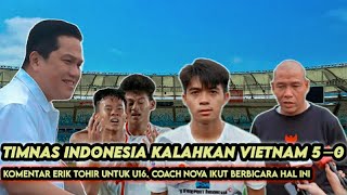 Timnas u16 Juara 3 Setelah kalahkan vietnam 5－0 begini tanggapan ERIK TOHIR [upl. by Travax684]