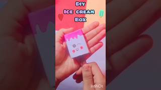 ✨ DIY Ice Cream Box 🍧😍 Using Match Box shorts art craft papercraft diy subscribe music love [upl. by Acissehc761]