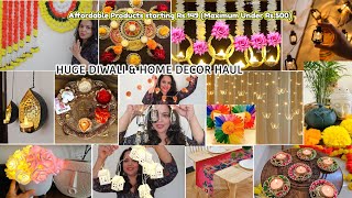 Latest amp Affordable Diwali amp Home decor haul Mostly between Rs150 amp Rs500 Diwali decoration haul [upl. by Castro541]