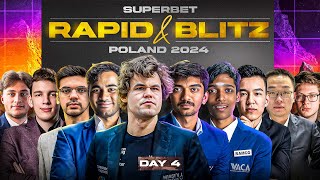 Magnus Gukesh ArjunPragg Anish  Superbet Grand Chess Tour 2024 Day 4 [upl. by Elkcim]