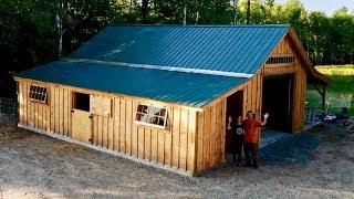 TIMELAPSE  Post amp Beam Barn Kit Build that we BOUGHT off the INTERNET [upl. by Raimund]