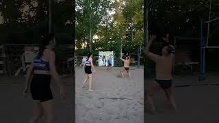 Beach volleyball ball undershoot [upl. by Barcellona]