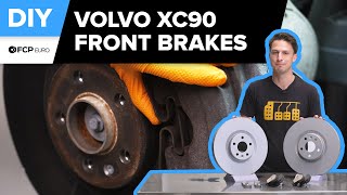 Volvo XC90 Front Brake Pad amp Rotor Replacement DIY 20152021 Volvo SPA XC90 T6 Inscription T5 [upl. by Alberic]