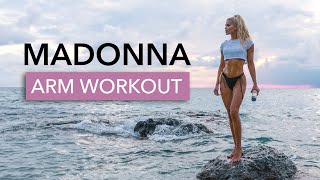 10 MIN MADONNA ARM WORKOUT  for slim amp toned arms  with bottles or small weights [upl. by Keheley]