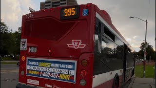 TTC Orion VII NG hybrid 1579 on 995 York mill’s Express [upl. by Yllus]